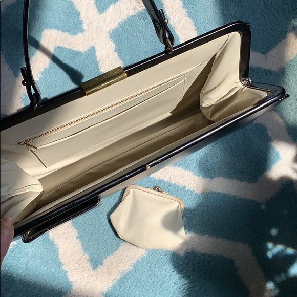 Vintage 60s top handle leather bag - Picture 6 of 8